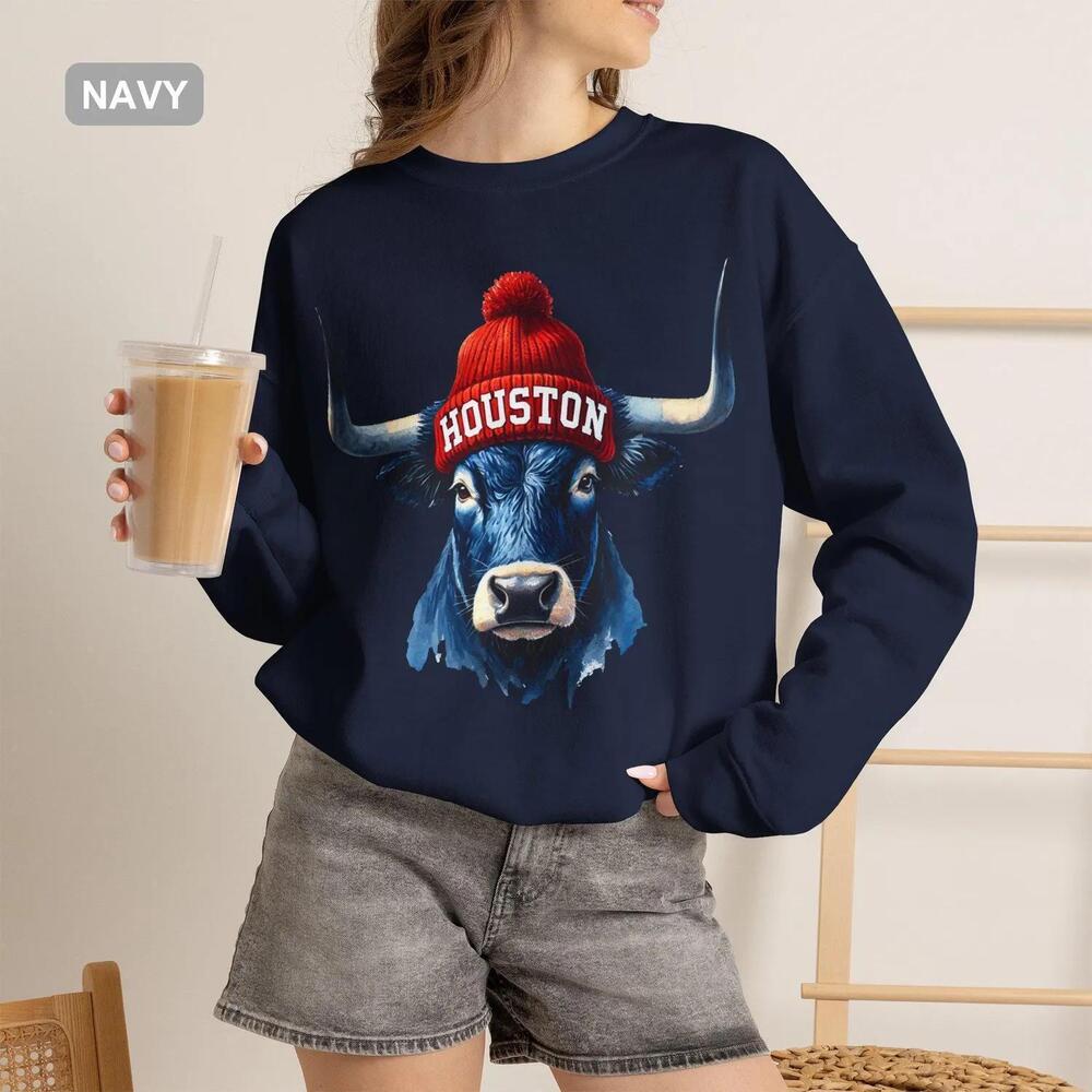 Houston Football Sweatshirt Retro Texan Crewneck Game Day Fan Gift Apparel